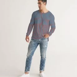 Harlow & Lloyd T Shirts & Tanks Misty Grape Geometric Men's Long Sleeve Tee