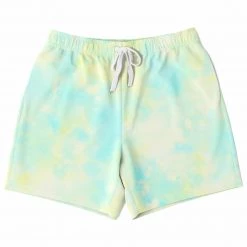 Subliminator Blue Lemon Tie Dye Fleece Shorts