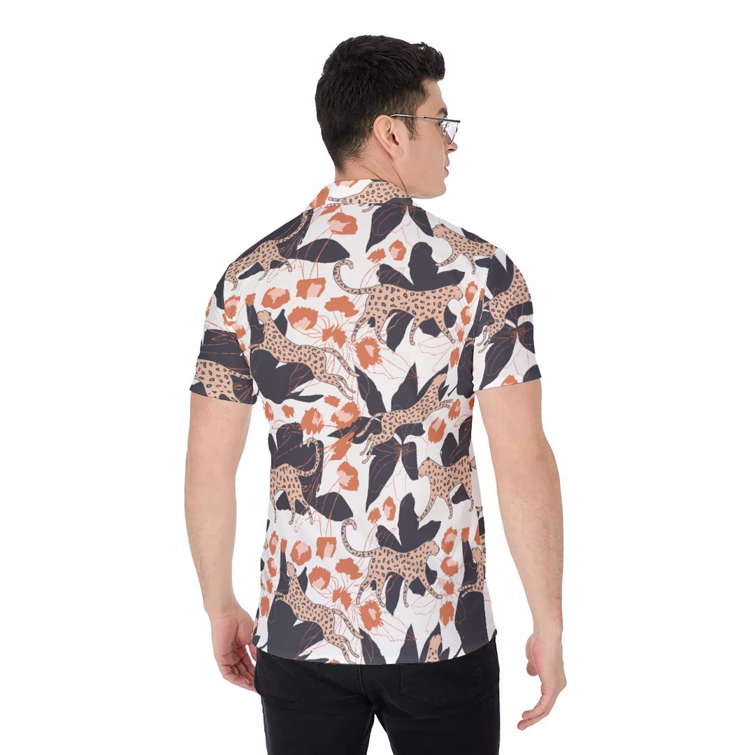 Harlow & LLoyd Jungle Leopard White Short Sleeve Shirt 7 Harlow & LLoyd Jungle Leopard White Short Sleeve Shirt