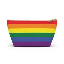 Printify Accessories Personalized Rainbow Accessory Pouch W T-bottom