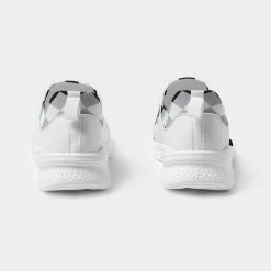 Harlow & Lloyd Harlequin Check Concrete Black & White Men's Sneakers Shoes