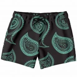 Subliminator Mint Paisley Swim Shorts Men