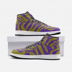 Harlow & Lloyd Purple Olive Zebra Unisex Sneakers Shoes