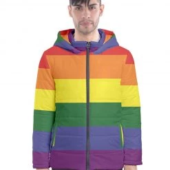 Harlow & Lloyd Rainbow Hooded Puffer Jacket