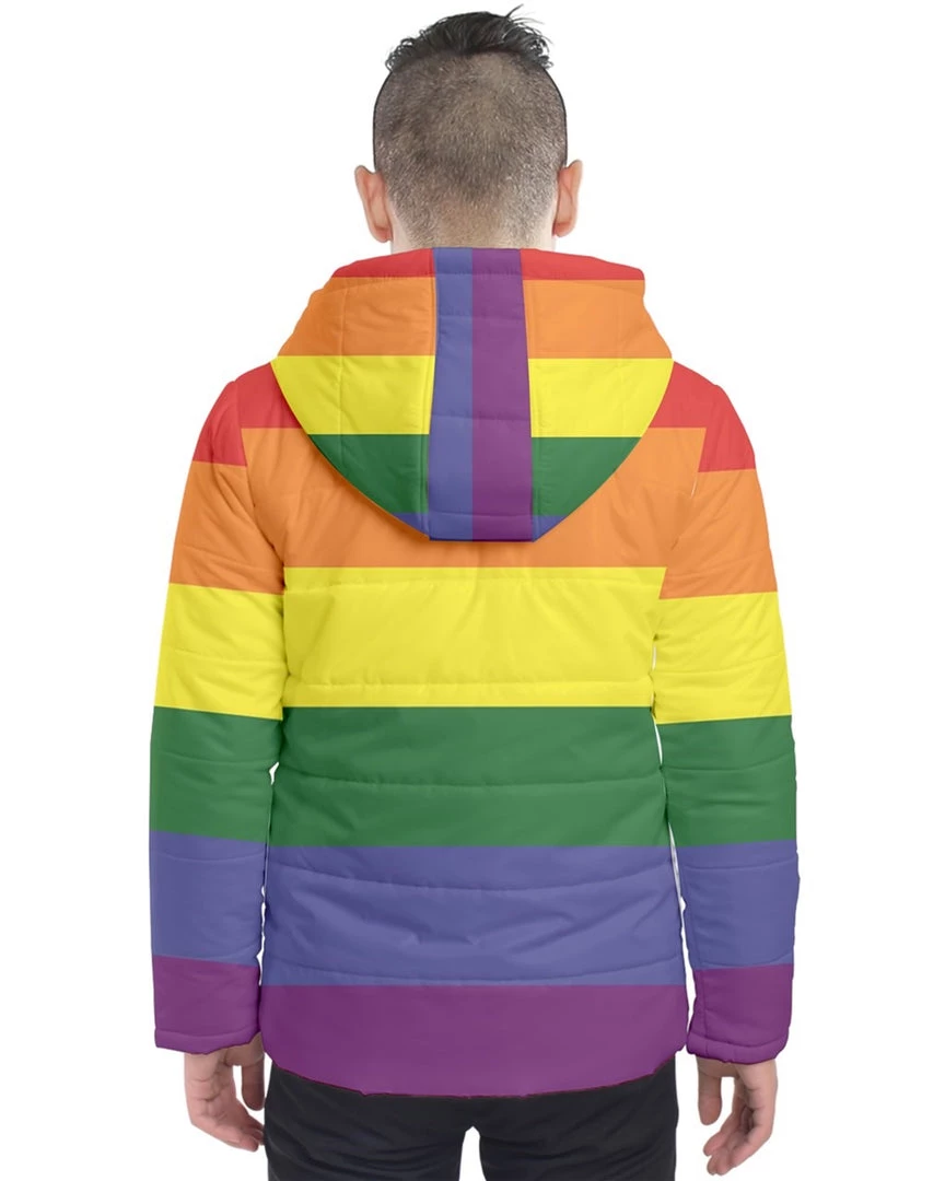 Harlow & Lloyd Rainbow Hooded Puffer Jacket 4 Harlow & Lloyd Rainbow Hooded Puffer Jacket