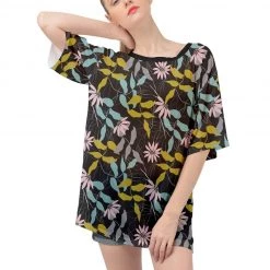 Harlow & Lloyd T Shirts & Tanks Evening Floral Oversized Chiffon Top