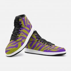 Harlow & Lloyd Purple Olive Zebra Unisex Sneakers Shoes