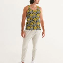 Harlow & Lloyd T Shirts & Tanks Yellow Pop Floral Men's Tank