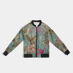Harlow & Lloyd Vintage Bird & Tropical Palm Women's Bomber Jacket Jackets