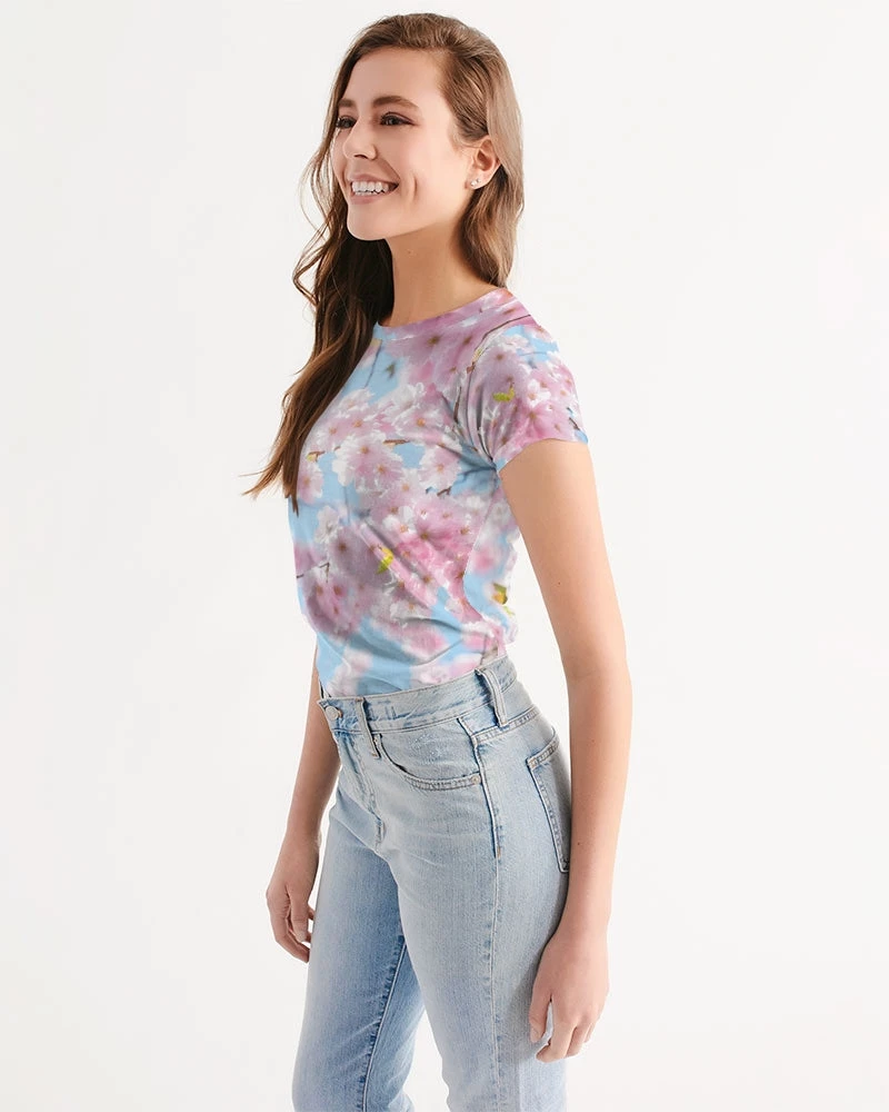 Harlow & Lloyd Cherry Blossom Sky Women's Tee 6 Harlow & Lloyd Cherry Blossom Sky Women's Tee