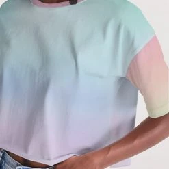 Harlow & Lloyd Soft Rainbow Lounge Cropped Tee