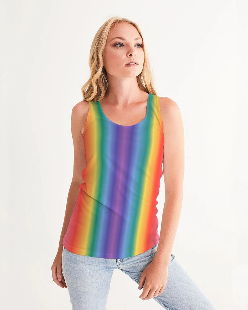 Harlow & Lloyd T Shirts & Tanks Rainbow Vertical Stripe Women's Tank 7 Harlow & Lloyd T Shirts & Tanks Rainbow Vertical Stripe Women's Tank