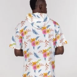 Harlow & Lloyd White Summer Floral Men's Premium Heavyweight Short Sleeve Hoodie Hoodies 14 Harlow & Lloyd White Summer Floral Men's Premium Heavyweight Short Sleeve Hoodie Hoodies