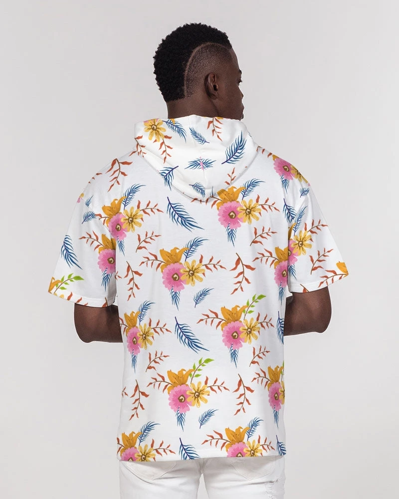 Harlow & Lloyd White Summer Floral Men's Premium Heavyweight Short Sleeve Hoodie Hoodies 8 Harlow & Lloyd White Summer Floral Men's Premium Heavyweight Short Sleeve Hoodie Hoodies