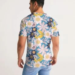 Harlow & Lloyd Blue Frisky Floral Men's Tee 15 Harlow & Lloyd Blue Frisky Floral Men's Tee