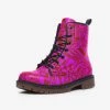 Harlow & Lloyd Fuchsia Warp Lace Up Boots 1 Harlow & Lloyd Fuchsia Warp Lace Up Boots