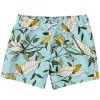 Subliminator Yellow Flower Powder Blue Swim Shorts Men