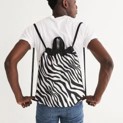Harlow & Lloyd Zebra Print Canvas Drawstring Bag Bags 12 Harlow & Lloyd Zebra Print Canvas Drawstring Bag Bags
