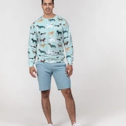 Harlow & Lloyd Dog Pawty Men's Classic French Terry Pullover Sweatshirt Sweatshirts & Pullovers