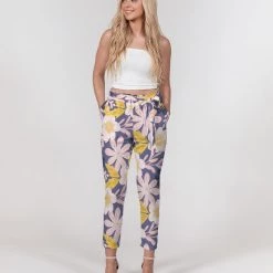 Harlow & Lloyd Purple Frisky Floral Women's Belted Tapered Pants Pants & Joggers 15 Harlow & Lloyd Purple Frisky Floral Women's Belted Tapered Pants Pants & Joggers