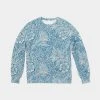Harlow & Lloyd Victorian Blue Floral Men's French Terry Pullover Sweatshirt