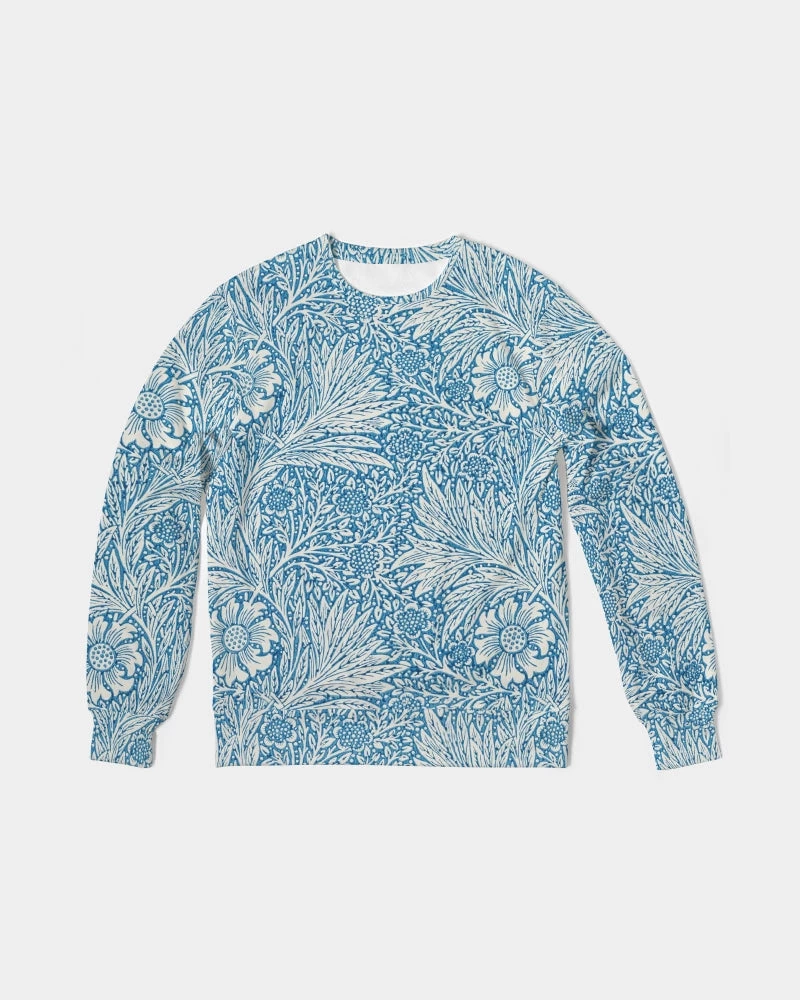 Harlow & Lloyd Victorian Blue Floral Men's French Terry Pullover Sweatshirt 3 Harlow & Lloyd Victorian Blue Floral Men's French Terry Pullover Sweatshirt