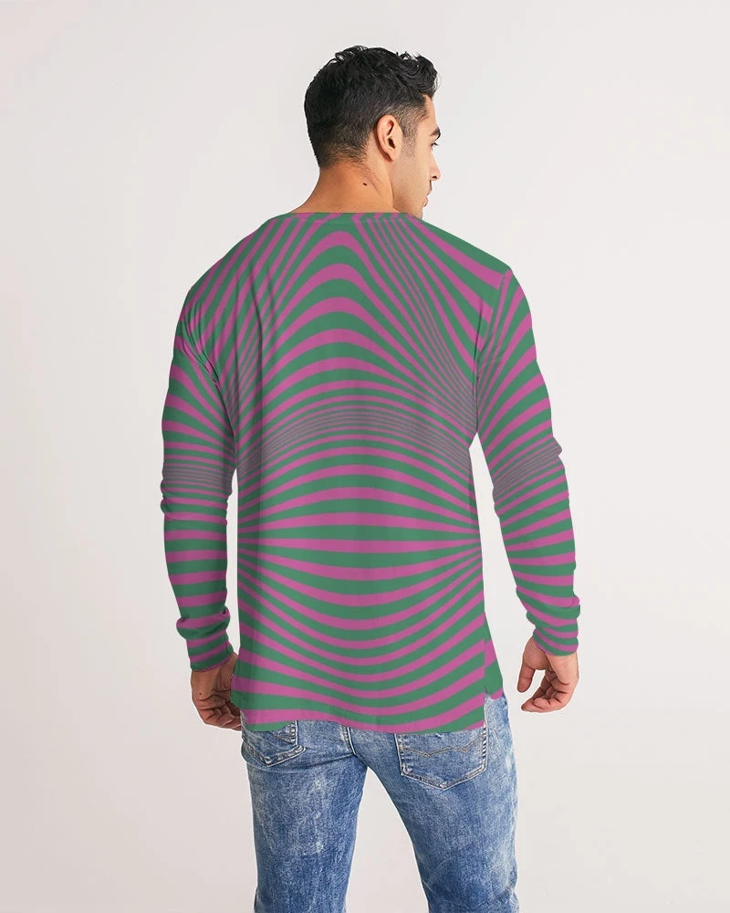 Harlow & Lloyd Fuchsia & Green Optical Men's Long Sleeve Tee 7 Harlow & Lloyd Fuchsia & Green Optical Men's Long Sleeve Tee