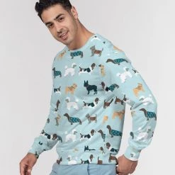 Harlow & Lloyd Dog Pawty Men's Classic French Terry Pullover Sweatshirt Sweatshirts & Pullovers