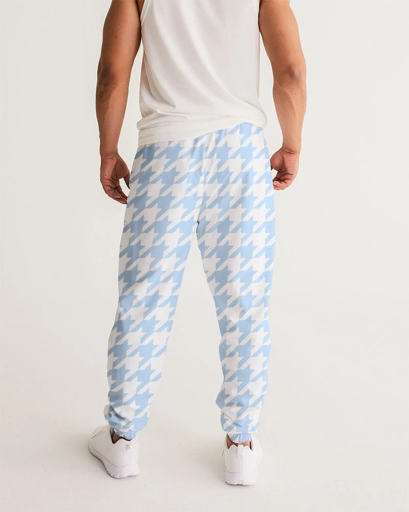 Harlow & Lloyd Baby Blue Large Houndstooth Lightweight Men's Track Pants 6 Harlow & Lloyd Baby Blue Large Houndstooth Lightweight Men's Track Pants