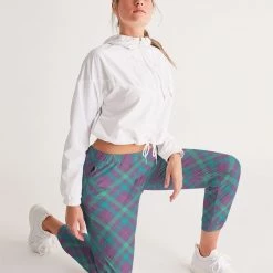 Harlow & Lloyd Purple & Green Tartan Lightweight Women's Track Pants Pants & Joggers 12 Harlow & Lloyd Purple & Green Tartan Lightweight Women's Track Pants Pants & Joggers