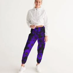 Harlow & Lloyd Pants & Joggers Midnight Purple Floral Lightweight Women's Track Pants