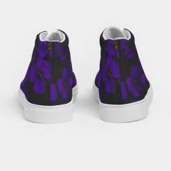 Harlow & Lloyd Shoes Midnight Purple Floral Women's Hightop Canvas Shoe