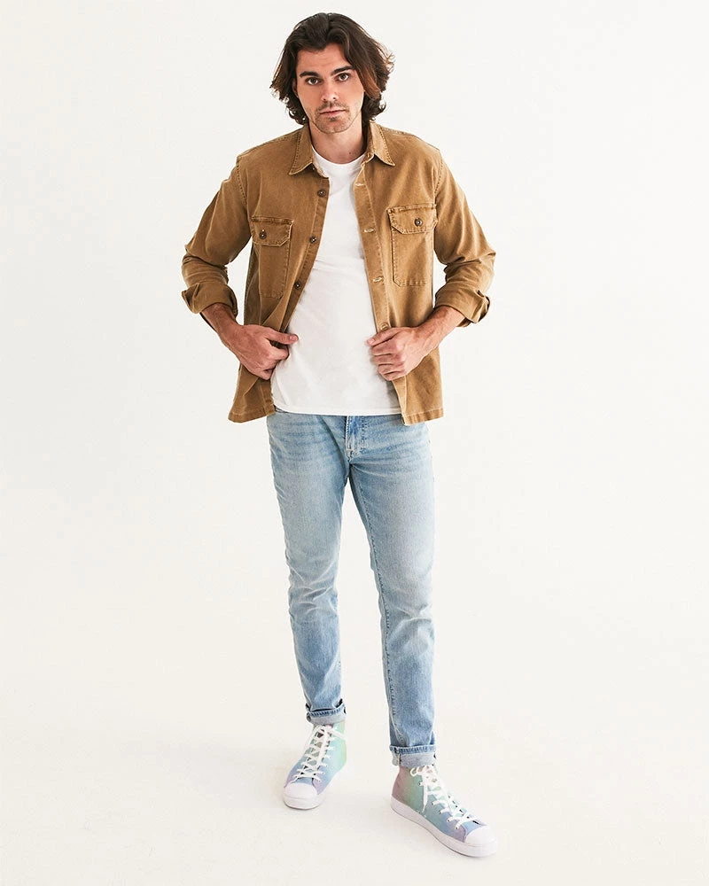 Harlow & Lloyd Shoes Soft Rainbow Men's Hightop Canvas Shoe 5 Harlow & Lloyd Shoes Soft Rainbow Men's Hightop Canvas Shoe