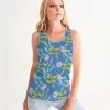 Harlow & Lloyd Parisian Blue Floral Women's Tank