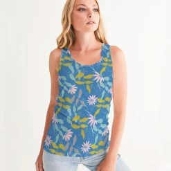 Harlow & Lloyd Parisian Blue Floral Women's Tank