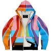 Subliminator Hoodies United Pride Unisex Fleece Zip Hoodie