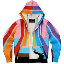 Subliminator Hoodies United Pride Unisex Fleece Zip Hoodie
