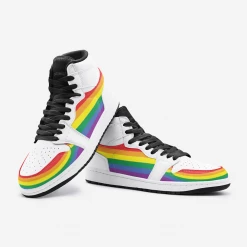 Harlow & Lloyd Shoes Rainbow Stripe Sneakers