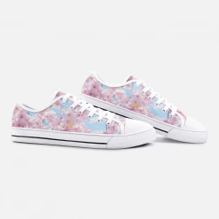 Harlow & Lloyd Cherry Blossom & Sky Blue Low Top Canvas Shoes