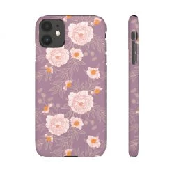 Printify Orange Peonies Floral Rose Phone Case