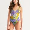 Harlow & Lloyd Spring Flowers Women's One-Piece Swimsuit 2 Harlow & Lloyd Spring Flowers Women's One-Piece Swimsuit