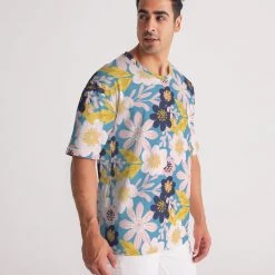 Harlow & Lloyd T Shirts & Tanks Blue Frisky Floral Men's Premium Heavyweight Tee