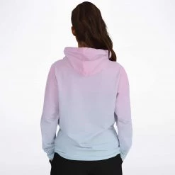 Subliminator Pink Blue Color Fade Unisex Hoodie