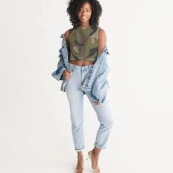 Harlow & Lloyd Woodland Camo Women's Twist-Front Tank