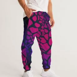 Harlow & Lloyd Pants & Joggers Raspberry Giraffe Men's Lightweight Track Pants