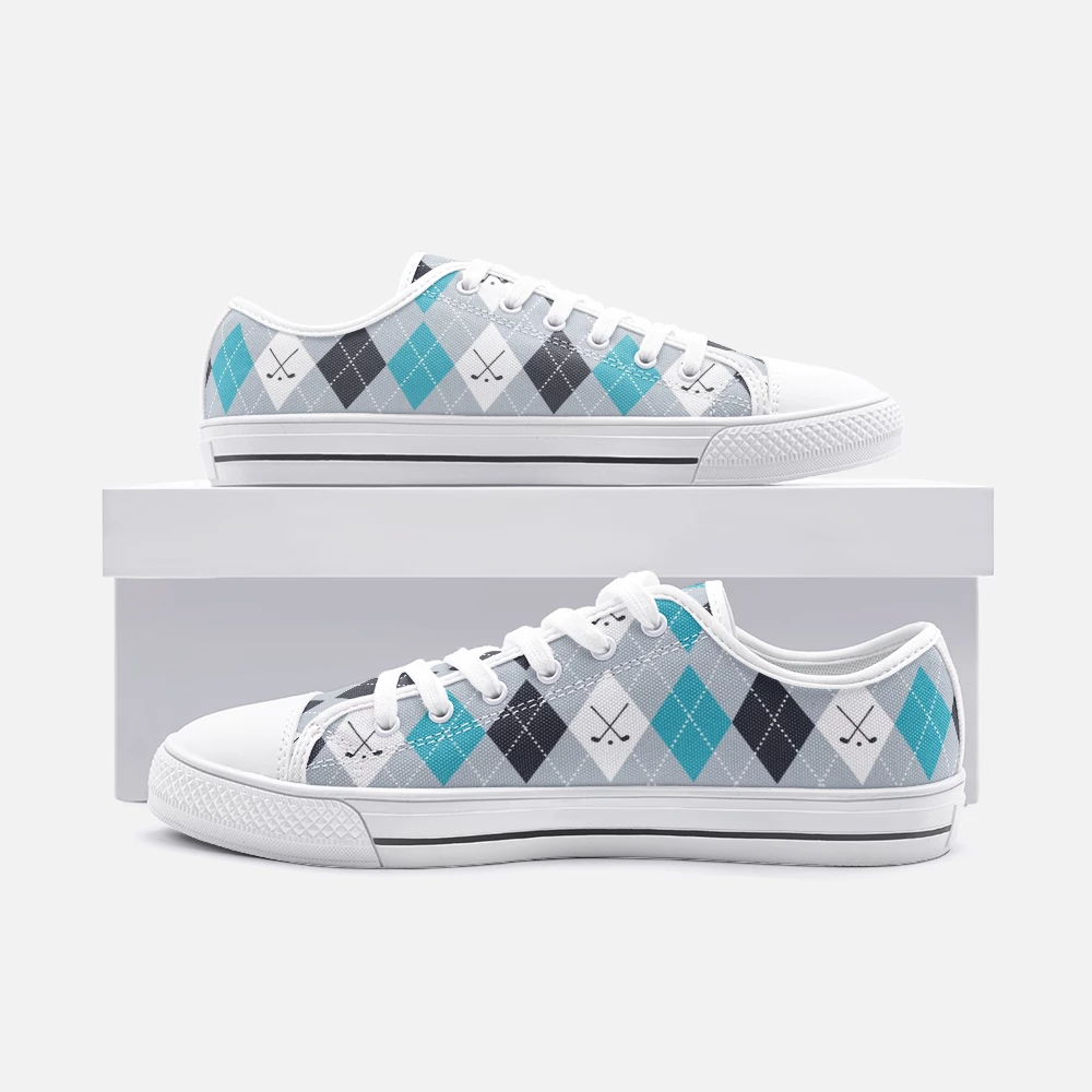 Harlow & Lloyd Golf Pattern Low Top Unisex Canvas Sneakers 4 Harlow & Lloyd Golf Pattern Low Top Unisex Canvas Sneakers