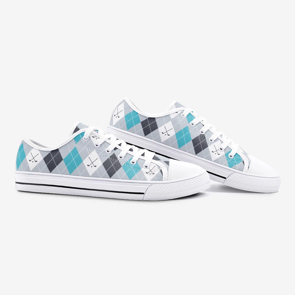 Harlow & Lloyd Golf Pattern Low Top Unisex Canvas Sneakers 5 Harlow & Lloyd Golf Pattern Low Top Unisex Canvas Sneakers
