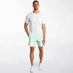 Subliminator Blue Lemon Tie Dye Fleece Shorts