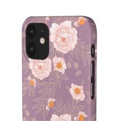 Printify Orange Peonies Floral Rose Phone Case