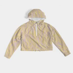 Harlow & Lloyd Jackets Dust Storm Zebra Women's Cropped Windbreaker Jacket 18 Harlow & Lloyd Jackets Dust Storm Zebra Women's Cropped Windbreaker Jacket